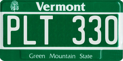 VT license plate PLT330