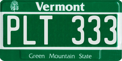 VT license plate PLT333