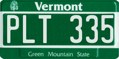 VT license plate PLT335