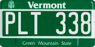 VT license plate PLT338