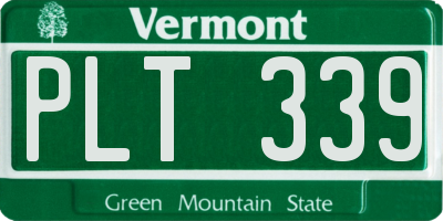 VT license plate PLT339