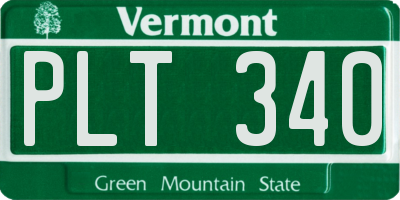 VT license plate PLT340
