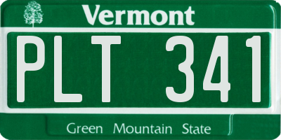 VT license plate PLT341