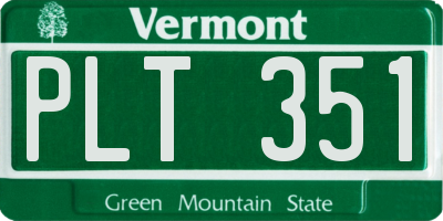 VT license plate PLT351