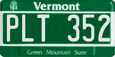 VT license plate PLT352