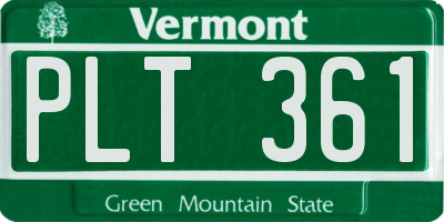 VT license plate PLT361