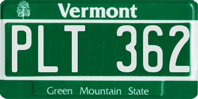 VT license plate PLT362