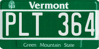 VT license plate PLT364