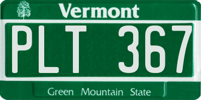 VT license plate PLT367