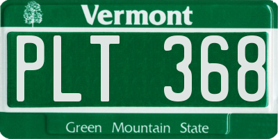 VT license plate PLT368