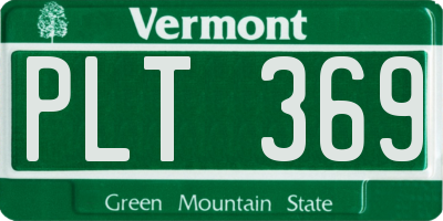 VT license plate PLT369