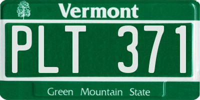VT license plate PLT371