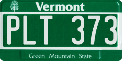 VT license plate PLT373