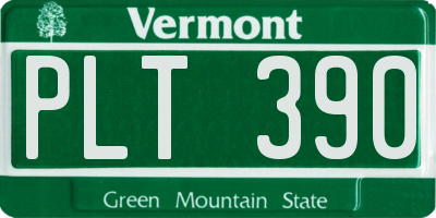 VT license plate PLT390