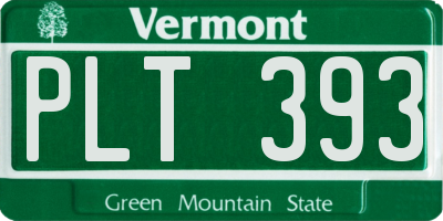 VT license plate PLT393
