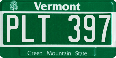 VT license plate PLT397