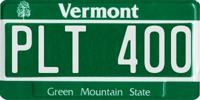 VT license plate PLT400
