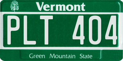 VT license plate PLT404
