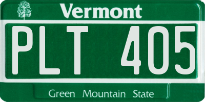 VT license plate PLT405