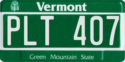 VT license plate PLT407