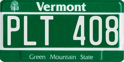 VT license plate PLT408