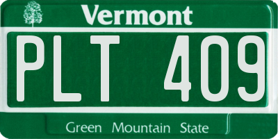 VT license plate PLT409