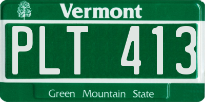 VT license plate PLT413