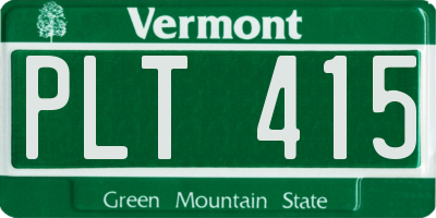 VT license plate PLT415