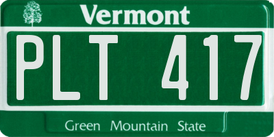 VT license plate PLT417