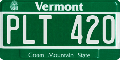 VT license plate PLT420