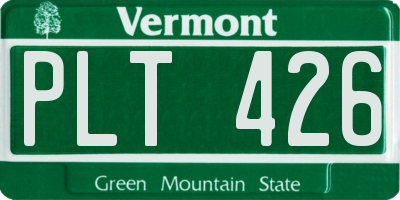 VT license plate PLT426