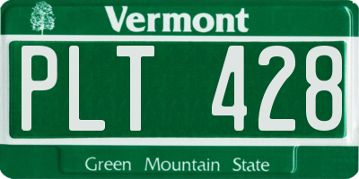 VT license plate PLT428