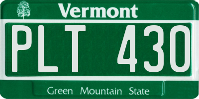 VT license plate PLT430
