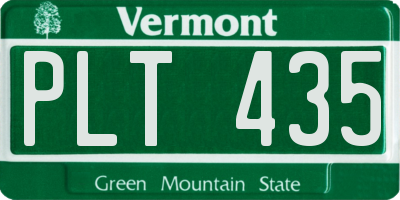 VT license plate PLT435