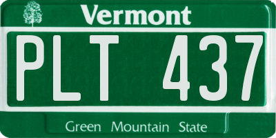 VT license plate PLT437