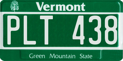 VT license plate PLT438