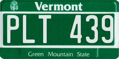 VT license plate PLT439
