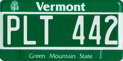 VT license plate PLT442
