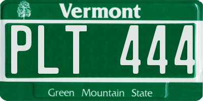 VT license plate PLT444