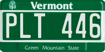 VT license plate PLT446