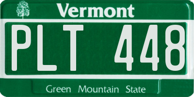 VT license plate PLT448