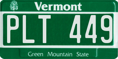 VT license plate PLT449