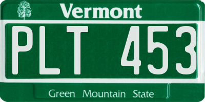 VT license plate PLT453