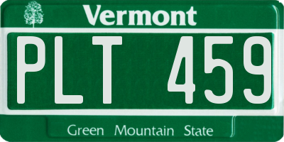 VT license plate PLT459