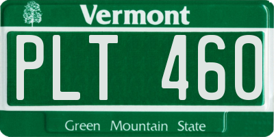 VT license plate PLT460