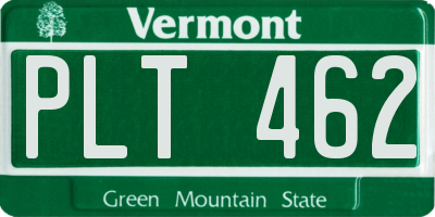 VT license plate PLT462