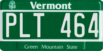 VT license plate PLT464