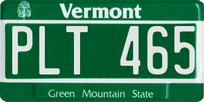 VT license plate PLT465