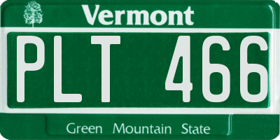 VT license plate PLT466