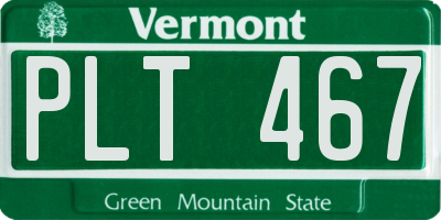 VT license plate PLT467